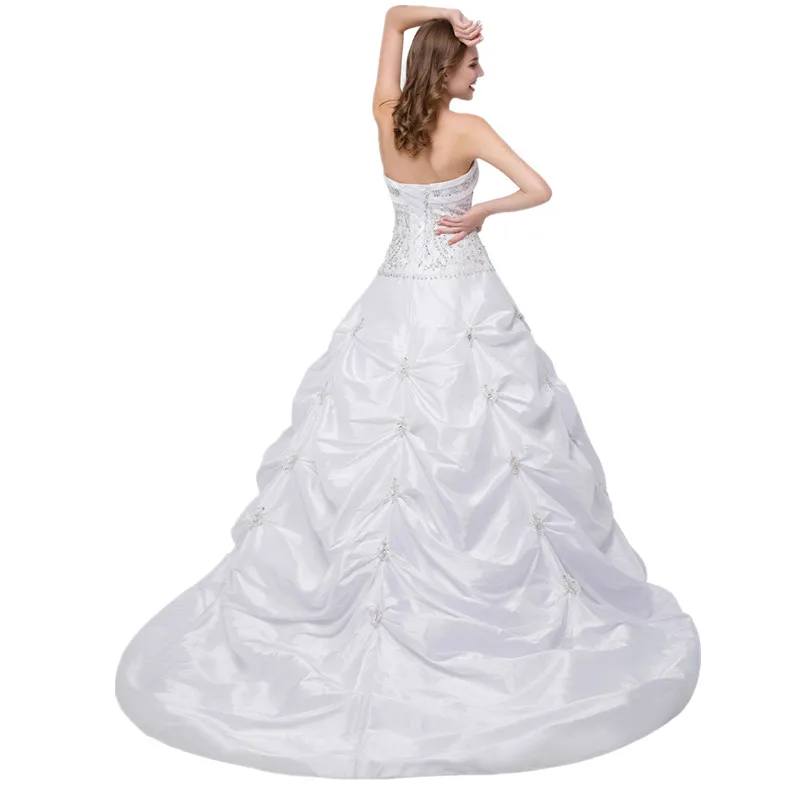 H & S свадебное бальное платье Свадебные платья с вуалью 2019 без бретелек и расшитый