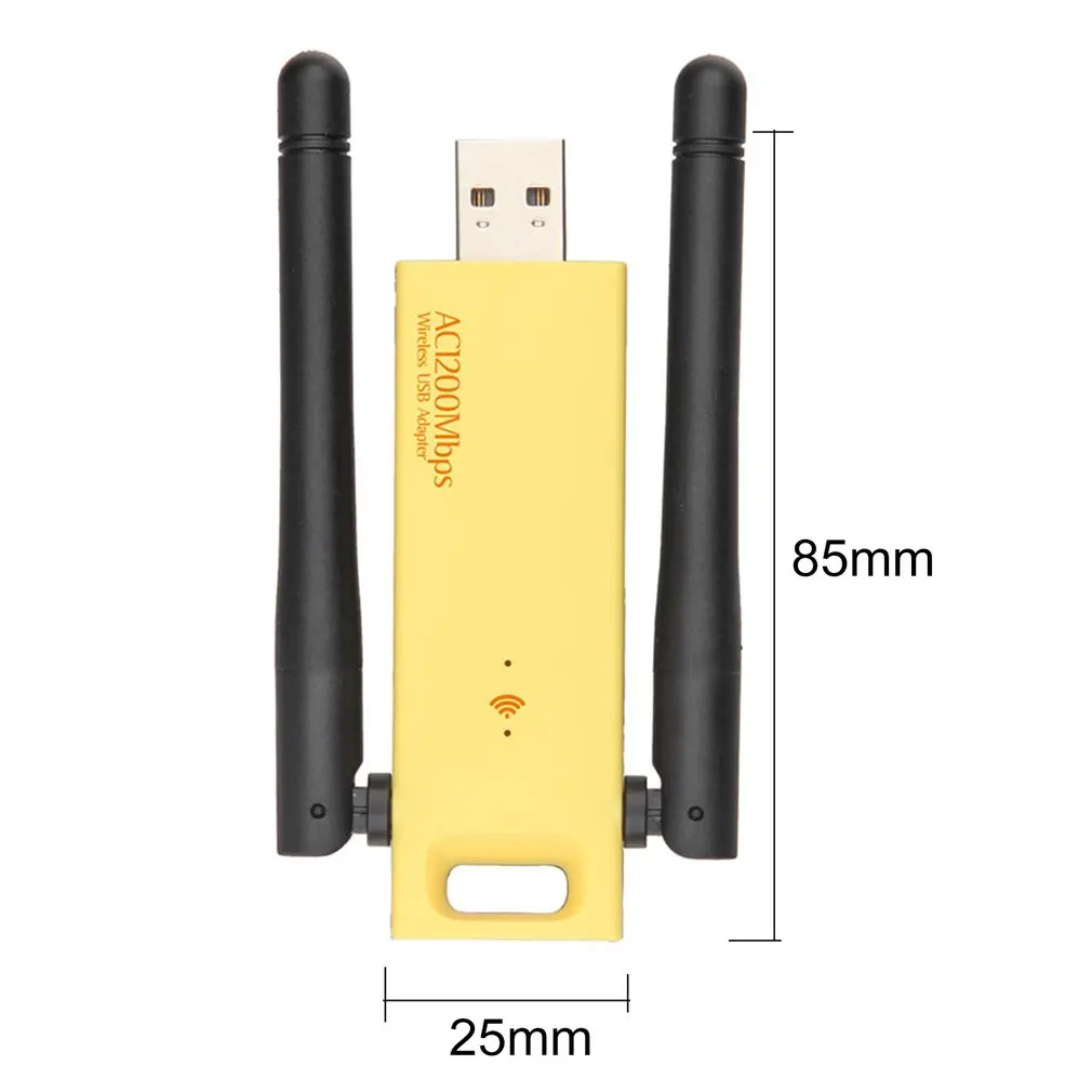 Беспроводной USB адаптер 1200 Мбит/с двухдиапазонный 5 ГГц 2,4 ГГц адаптер 802.11ac RTL8812AU чипсет Aerial Dongle мини Сетевая карта с интерфейсом USB