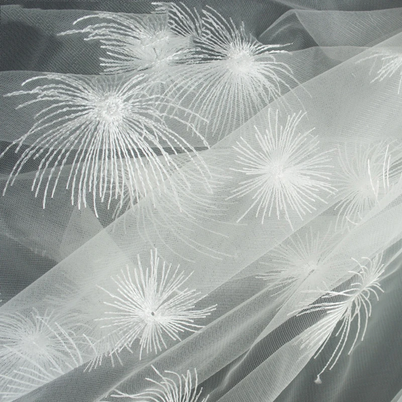 Тюль с цветочной вышивкой марля сетка ткань для свадебной вечеринки юбка сцены