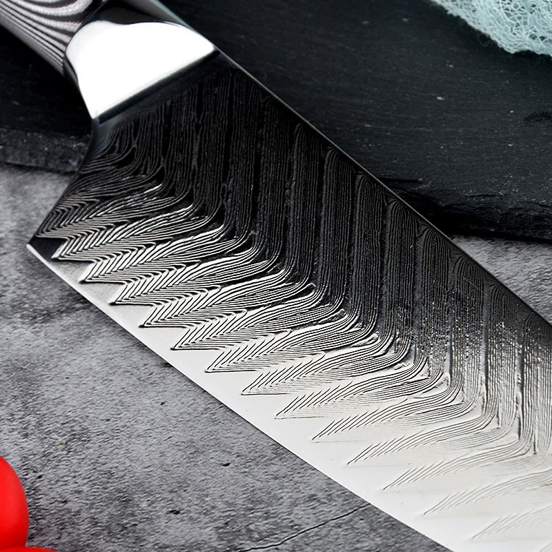 Дамасские Ножи нож шеф-повара японский кухонный дамасский VG10 67 слоев ножи из