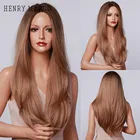 Женские парики из натуральных волос, с эффектом омбре