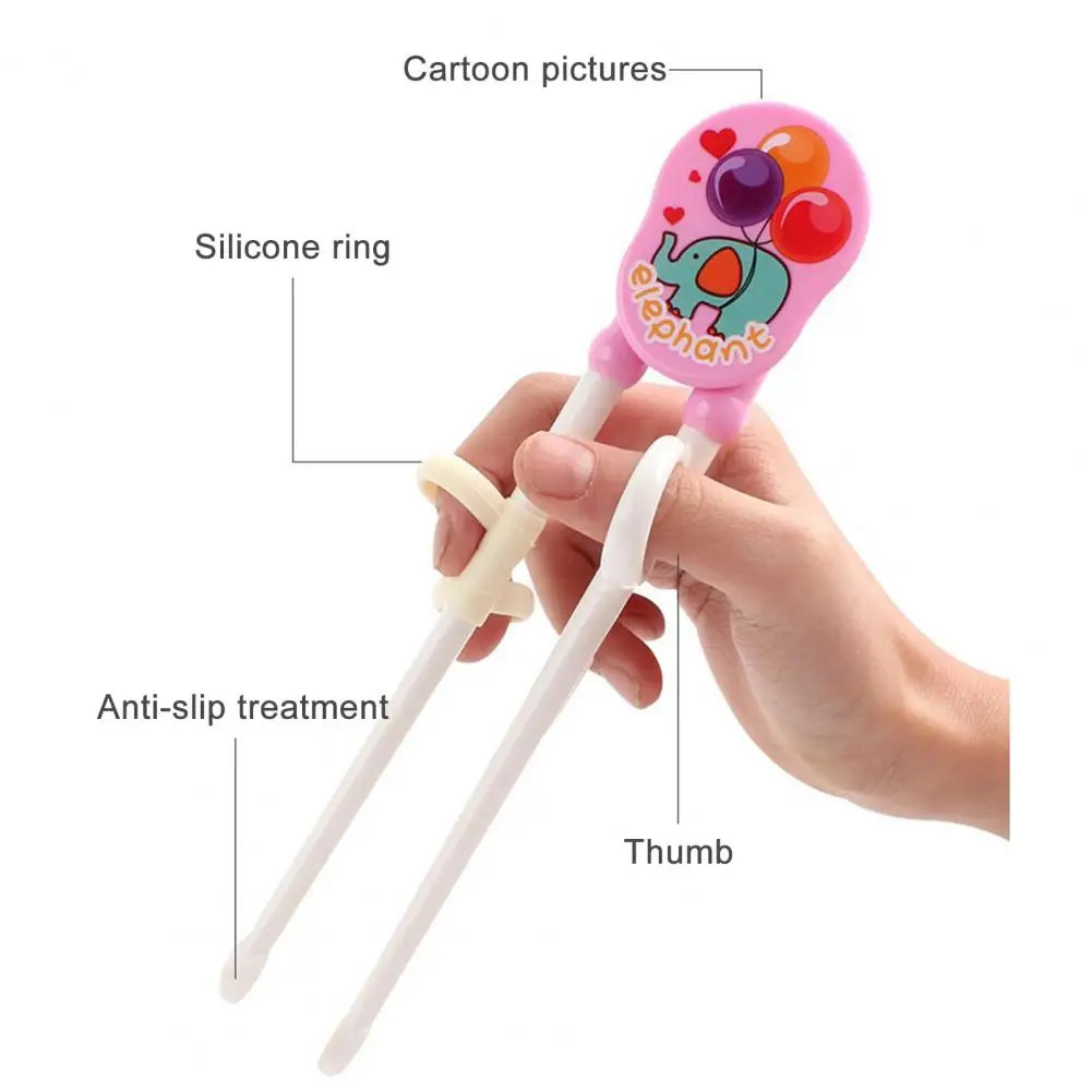 

1 Pair Training Chopsticks Ergonomic Design Easy to Grip Utensils Kids Feeding Training Tableware for Toddler Baby Gadgets