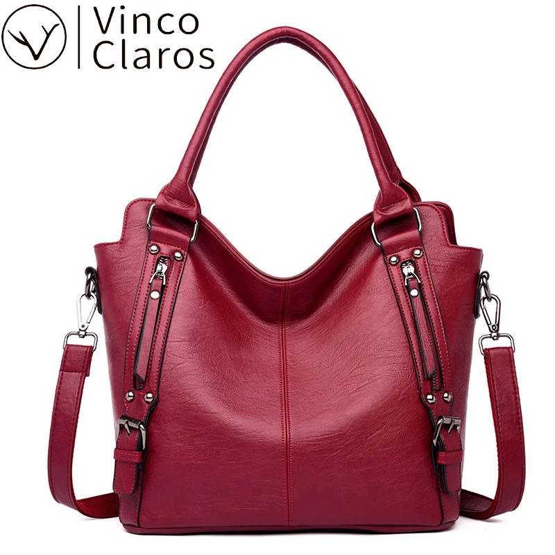 Женская кожаная сумка роскошная женская дизайнерская вместительная шоппер на