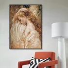 Настенная Картина на холсте в скандинавском стиле Современная сексуальная женщина портрет блонд девушка художественный плакат печать Настенная картина для декора гостиной
