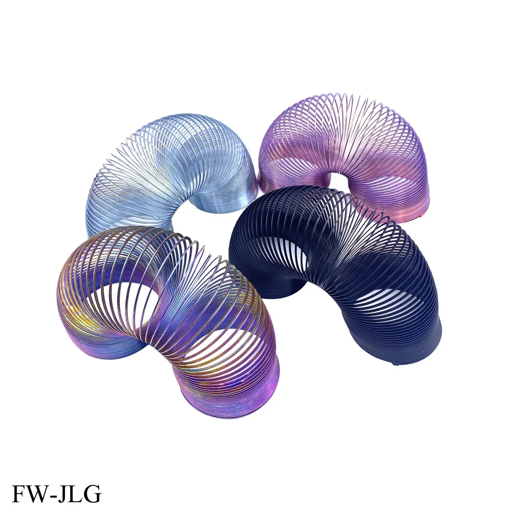 Плоский пружинный стальной металлический Радужный круг забавная волна подарок