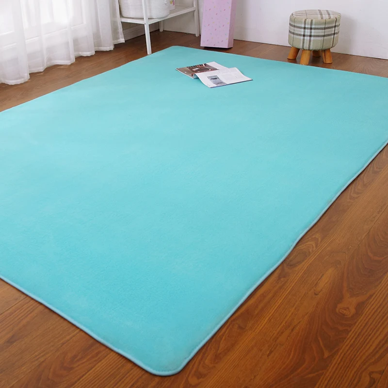 

New Arrival Fluffy Rugs Anti-Skid Shaggy Area Multi-size Living room Home Bedroom Carpet Thick coral Short velvet Floor Mat