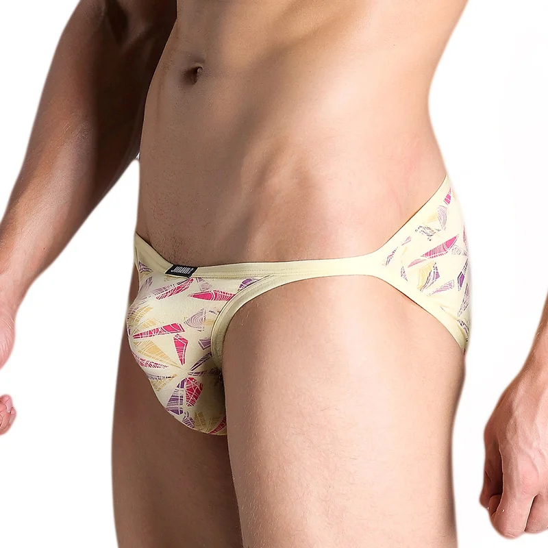 Men's Underwear Briefs Low Rise Print Panties Soft Bamboo Breathable Briefs For Men