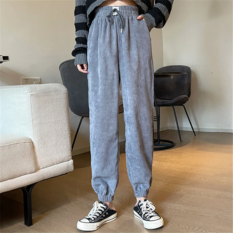 

Retro Chic Hong Kong Style Leisure Sports Pants Female Spring and Autumn High Waist Loose Ins Thin Straight Slimming Leg Shaping