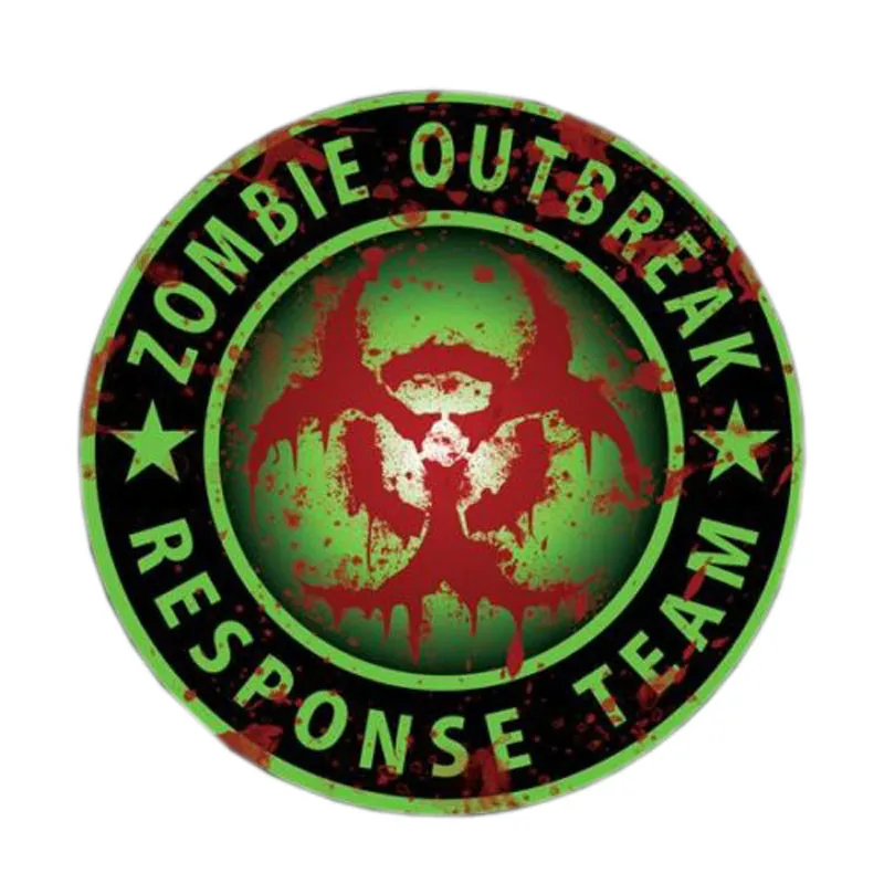 

ZOMBIE OUTBREAK RESPONSE TEAM Car Sticker "Bloody" Biohazard Car Stickers and Decals Bumper Window Laptop Accessories KK15*15cm