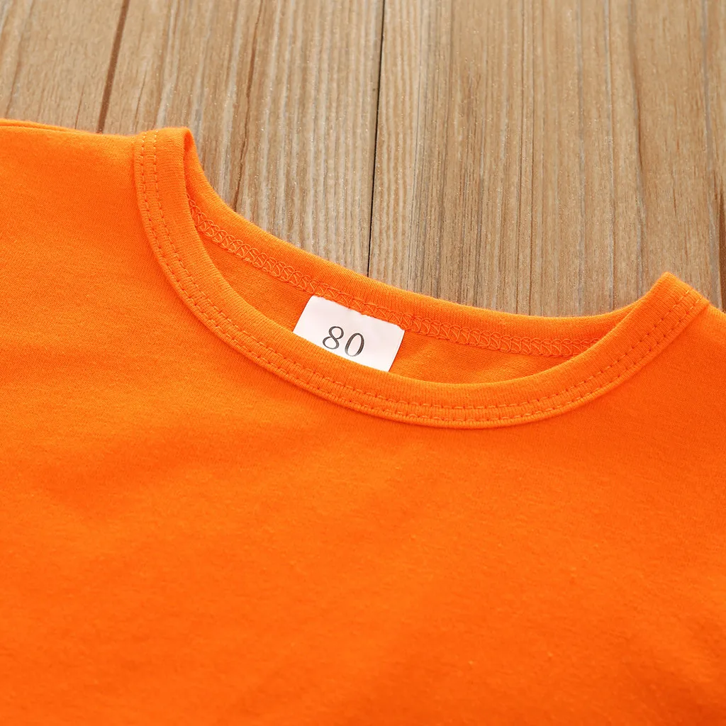 Winter Autumn Toddler Newborn Baby Girl Clothes Set Long Sleeve Halloween Outfits Pumpkin Print Pants+Tops+Scarf 6M-4Y | Детская одежда