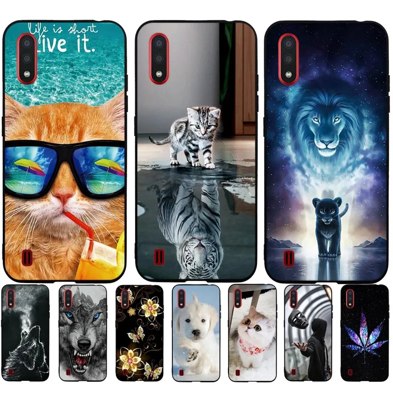 B для Samsung Galaxy M01 чехол 5 7 дюйма Мягкий ТПУ силиконовый задней панели телефона SM-M015