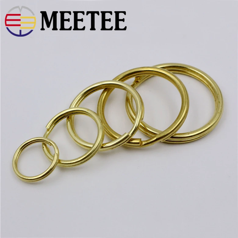 10 шт. медное кольцо для ключей Meetee латунные круглые кольца аксессуары ручной
