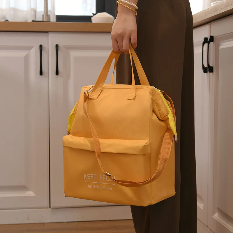 Вместительная сумка для ланча женщин водонепроницаемая изолированная через