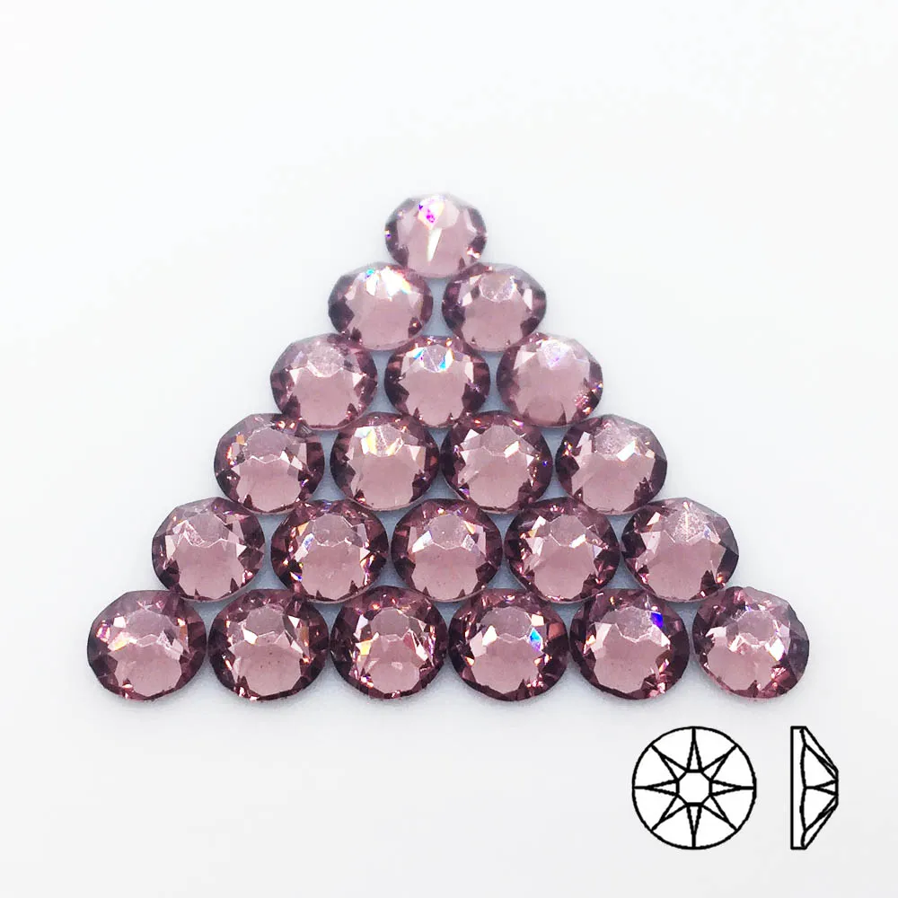 Цветной светлый аметист плоская задняя часть горячая фиксация 8 больших