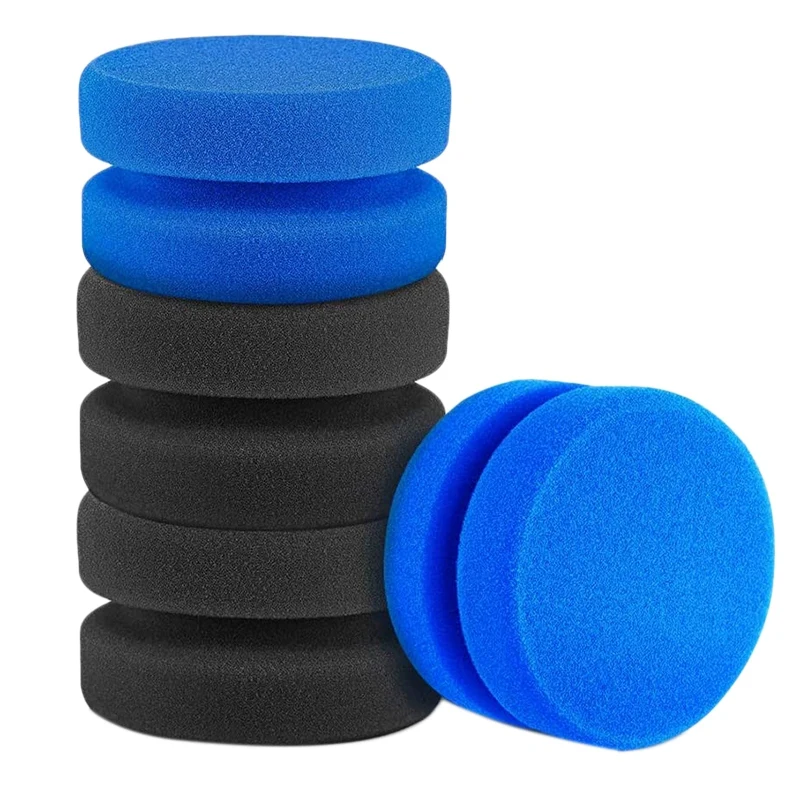 

4 Pack Paint Sponge Applicator Circular Painting Sponges Blue and Black Watercolor Sponges for Car Detailing Tire Brush