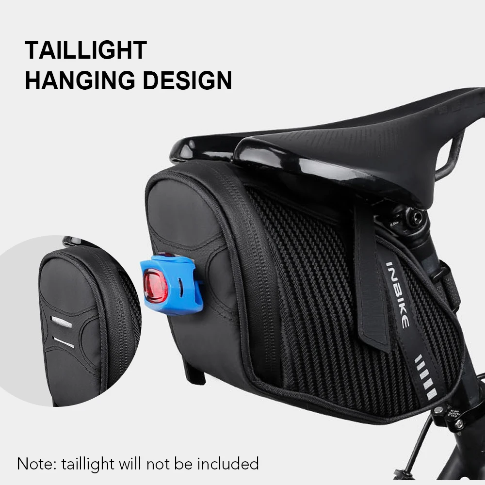 

Bicycle Saddle Bag Waterproof Bike Seat Bag Reflective Cycling Rear Seat Post Bag Ultra Light Tail Rear Bag Bicycle Bag