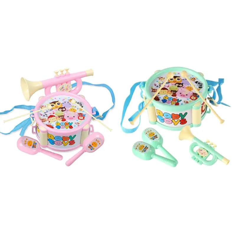 6 шт. Веселые барабанные песочные молотки трубы Музыкальные Игрушки для