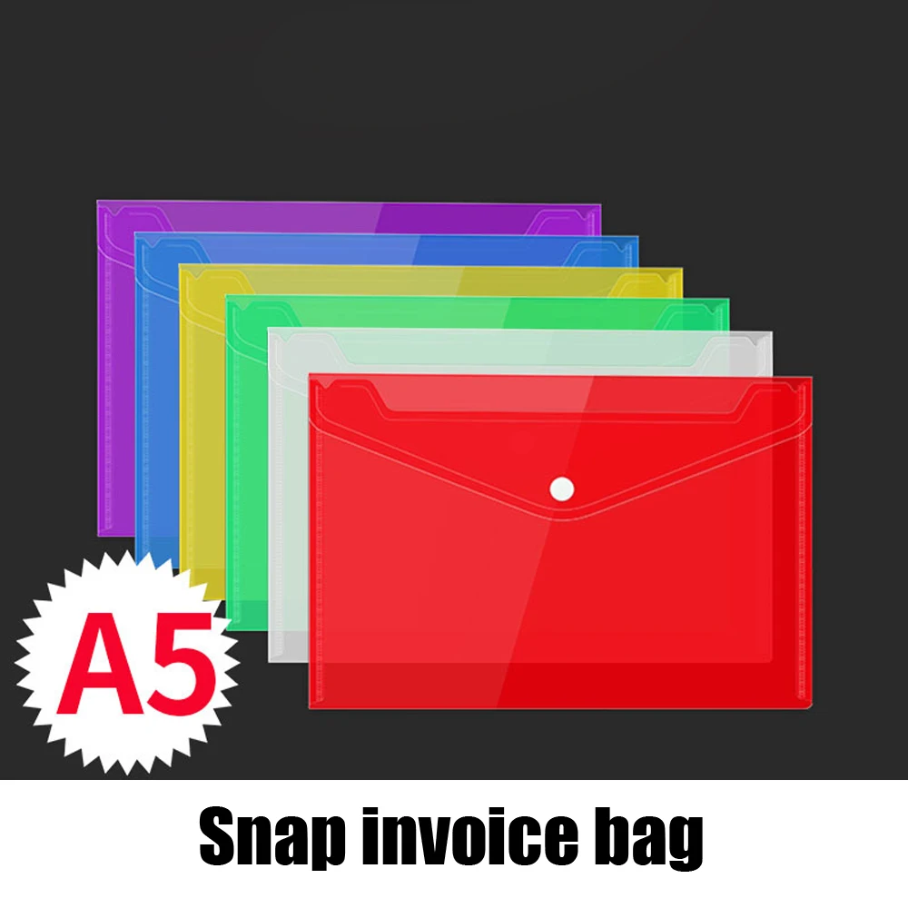 Пластиковый прозрачный держатель для пакетов A5 20 шт. | Канцтовары офиса и дома