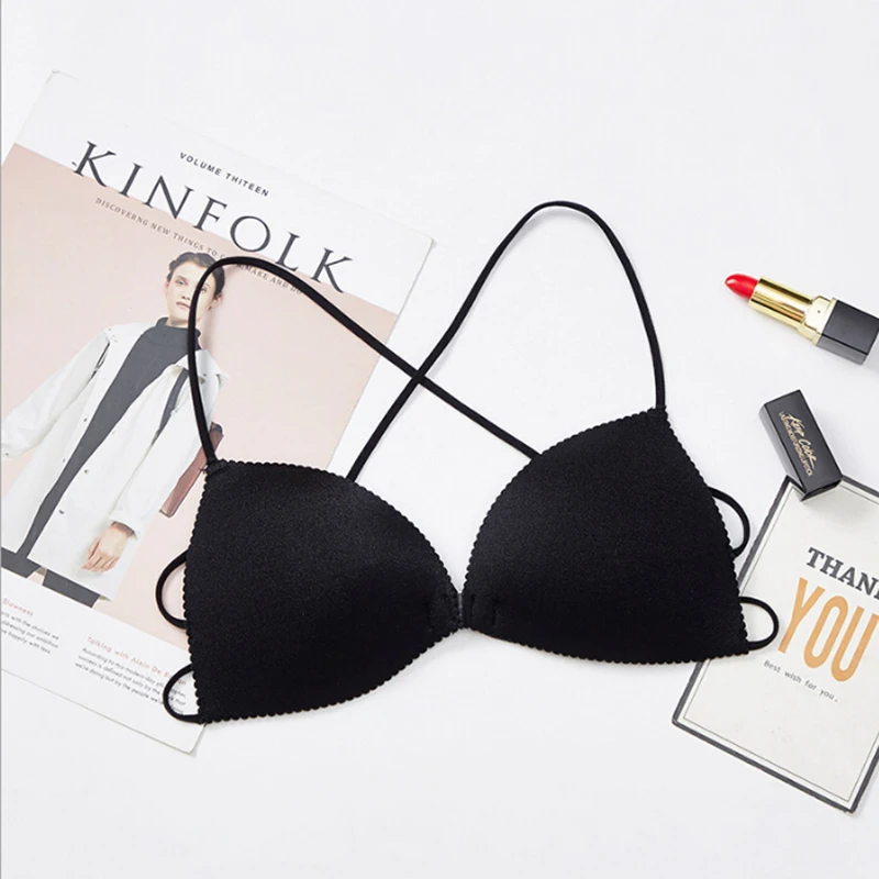 

Women Back Beautify Ladies Front Closure Wire Free Fashion Bra Sexy Padded Lingerie Bralette Gather Push Up