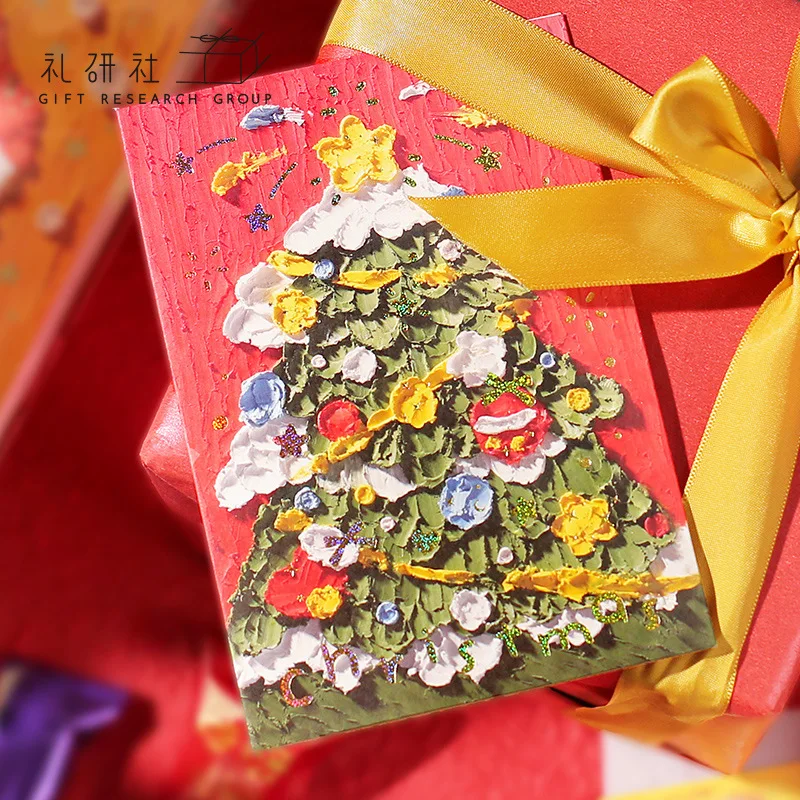 

4pc/lot Pop UP Santa Claus Snowman Merry Christmas Tree Greeting Card With Envelope Party Invitations Gifts New Year Postcard