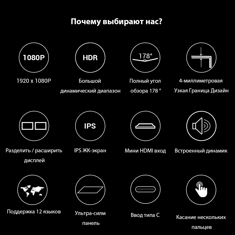 15,6 ''портативный монитор Ультратонкий Монитор для геймеров ноутбук телефон PS4-switch-XBOX type-C, mini HDMI 1080P монитор