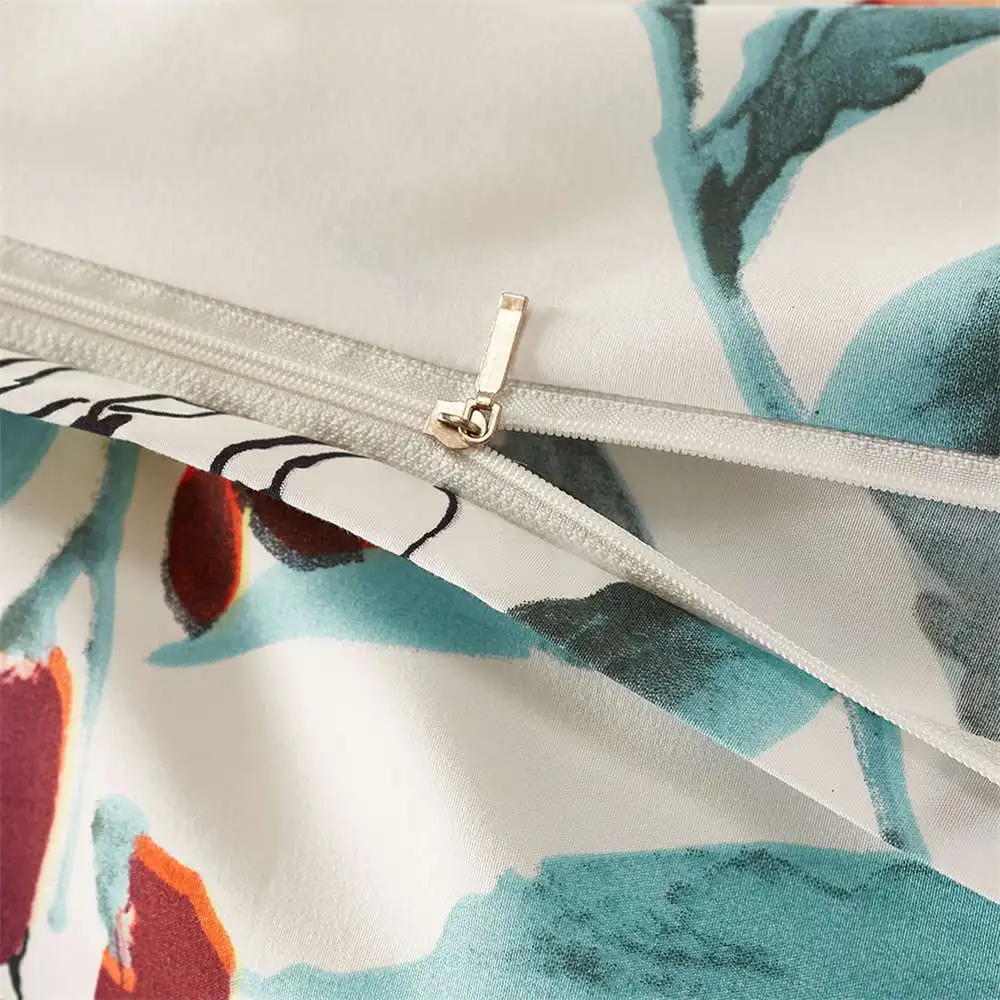 Новое живописное постельное белье с цветочным принтом красное синее фиолетовое