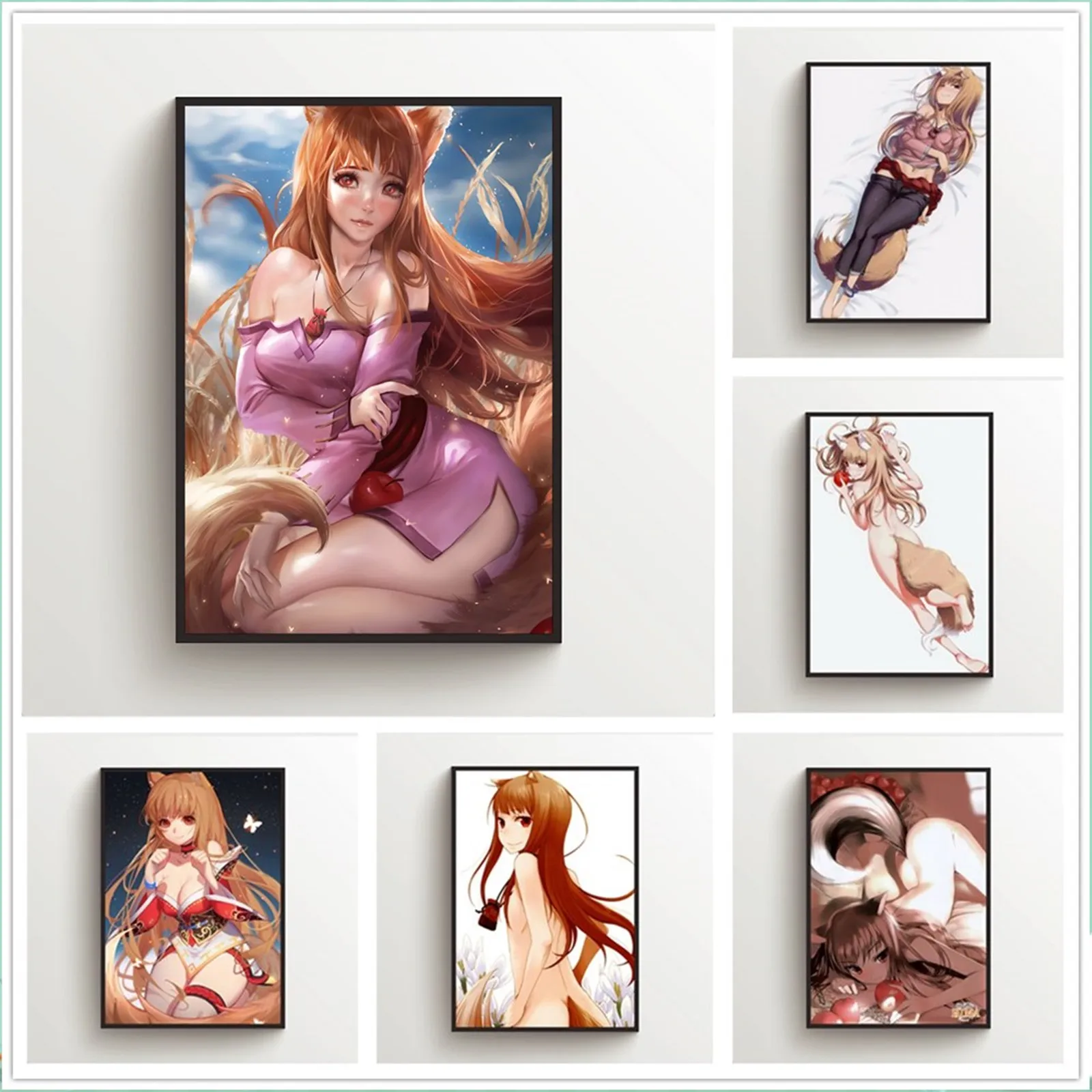 

Spice and Wolf Holo Horo Polypropylene Poster Picture Bar Shop Door Wall Decor