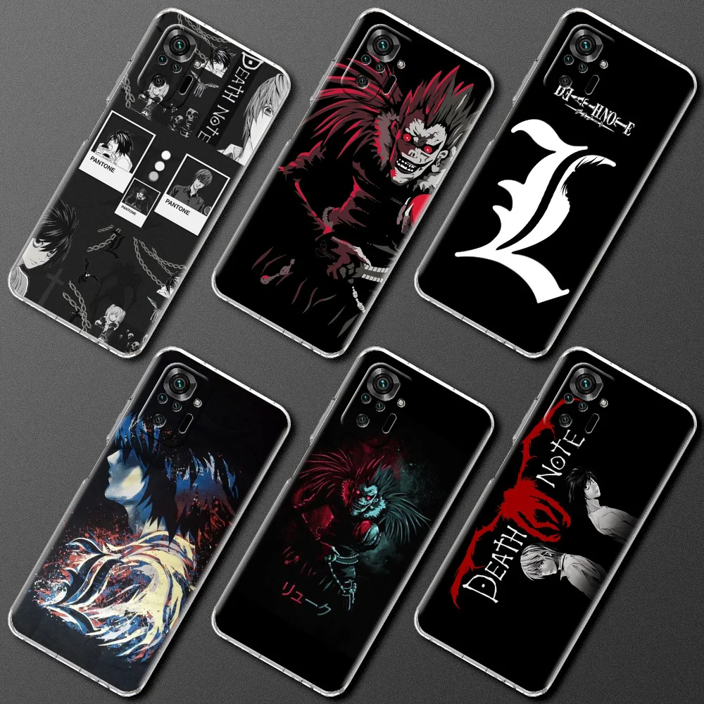 

Death Note Ryuk Kira Soft Transparent Phone Cover for Redmi 8 8A 9A 9C 9 Note 7 8 9 10 Pro Shell Bag For Xiaomi Mi X3NFC M3 Case