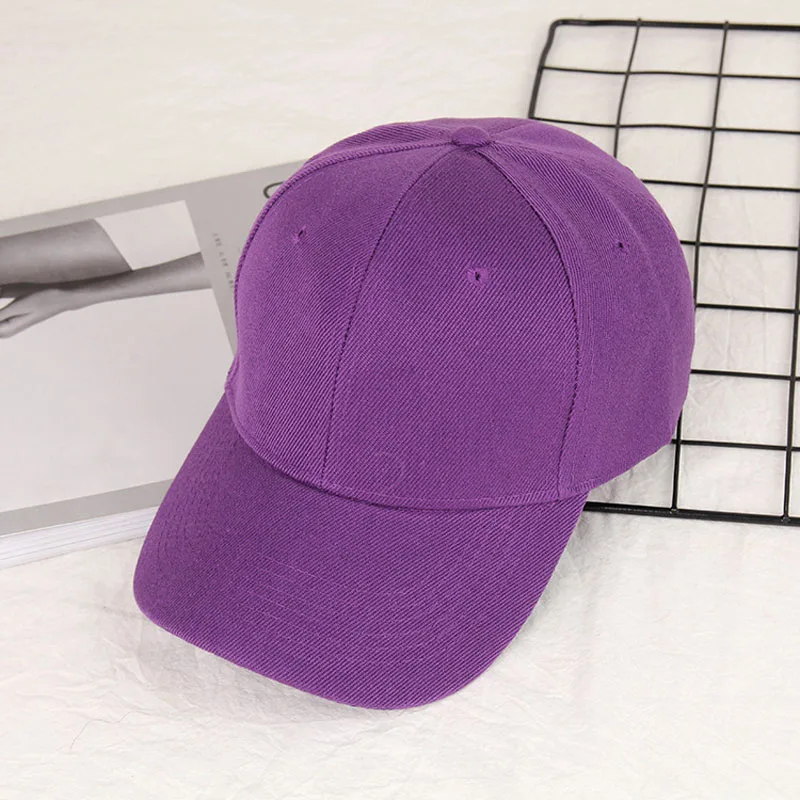 Purple Модная шапка ретро женский с круглым воротником и длинным рукавом чистый цвет обувь для мужчин и женщин Универсальный Бейсболка Спорт на открытом воздухе кепки брюки на каждый день для девочек, "конский хвост", бейсбольная кепка по доступной цене - Цвет: Purple