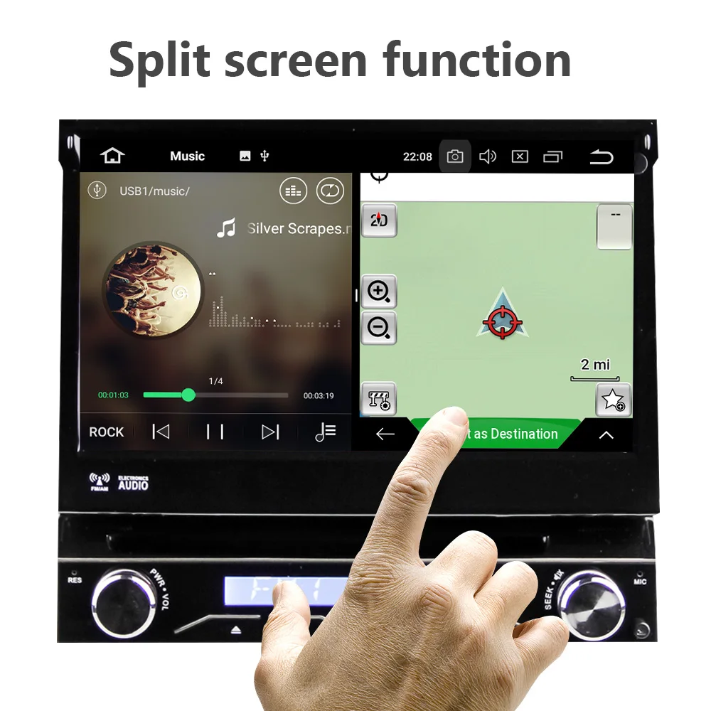 Eunavi 1 Din Android 9 0 четырехъядерный автомобильный DVD плеер для универсальной GPS