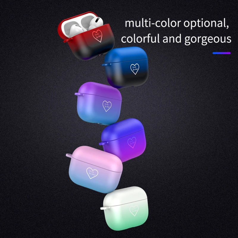 Цветной жесткий защитный чехол из поликарбоната для Airpods Pro 3 гарнитуры зарядки