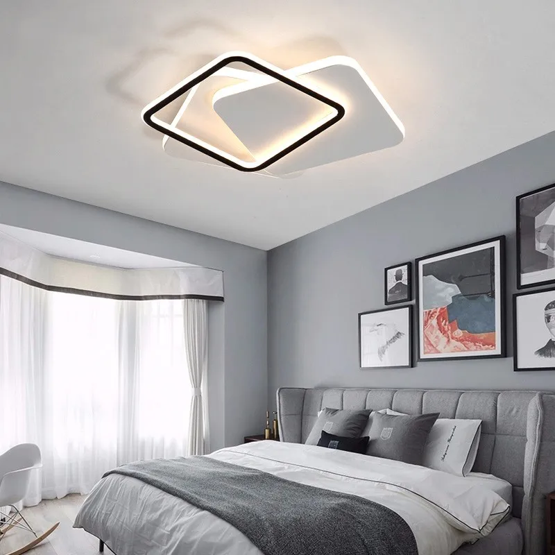 

LED Nordic Ceiling Light Simple Modern Living Room Dining Bedroom Ceiling Lamp Creative Creative Iron Home Deco Ceiling Lighting