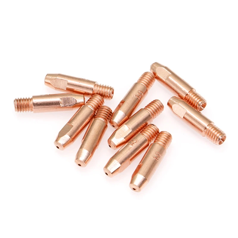

10 Pcs MIG Welding Nozzle Tips for Household Farm Small Shop Project Semi-automatic Welding Nozzle Practical 0.8/1.0/1.2