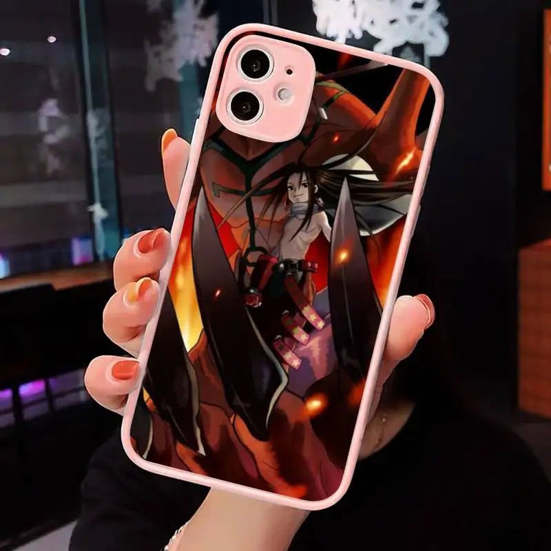 

Anime Shaman King Phone Case Pink matte transparent For iPhone 7 8 x xs xr 11 12 pro plus max mini Clear Funda