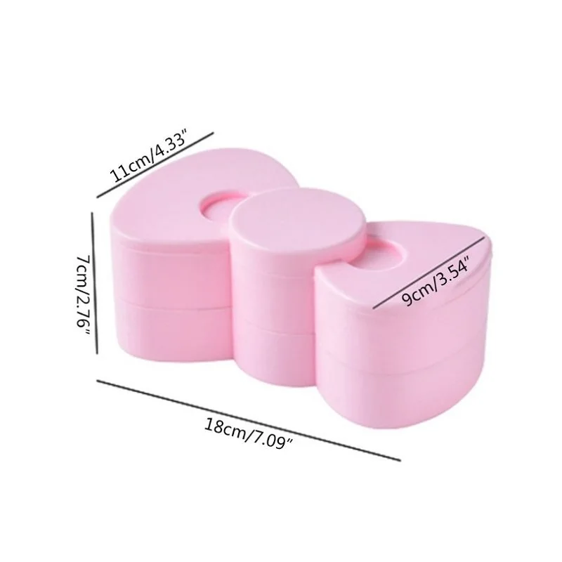 Вращающаяся 2 уровневая коробка для хранения ювелирных изделий органайзер