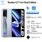 Смартфон Realme GT NEO Flash Edition, 120 Гц, Super Amoled, 6,43 дюйма, 64 мп, 16 МП, сканер отпечатка пальца, 65 Вт, быстрая зарядка, 4500 мАч, NFC