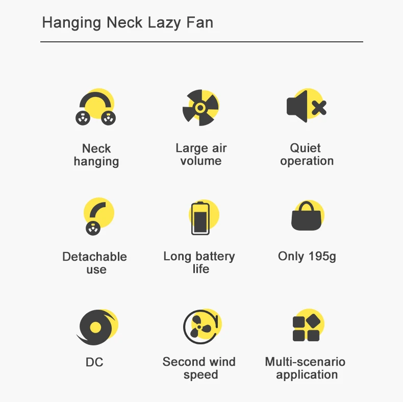 

USB Portable Neck Fan Detachable Handheld Fan 360 Universal Adjustment Multifunction Desk Fan With Rechargeable Battery