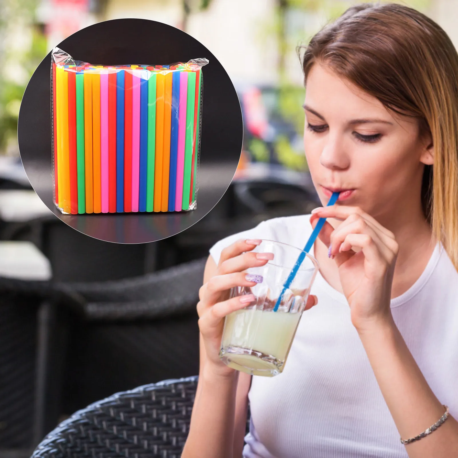 

100Pcs Bubble Tea Straw 11mm Wide Plastic Drinking Straws BPA Free Disposable Reusable for Boba Milkshake Smoothie Slushie Juice