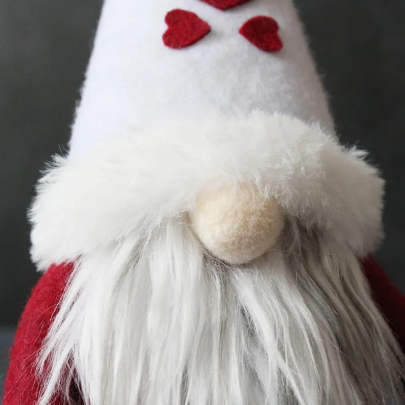 

The For Creative Faceless Hooded Doll Holiday Dwarf Santa Claus Plush Doll Decoration