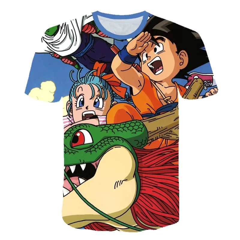 Новинка года, Детская футболка с 3d принтом Dragon Ball DBZ Bulma Super Saiyan vegeta футболка с японским аниме летняя модная детская футболка