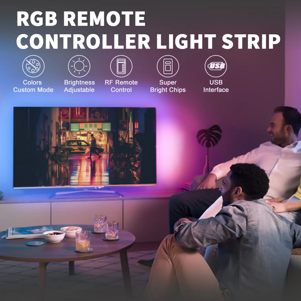 Гибкая светодиодная лента RGB с питанием от USB неоновая Светодиодная