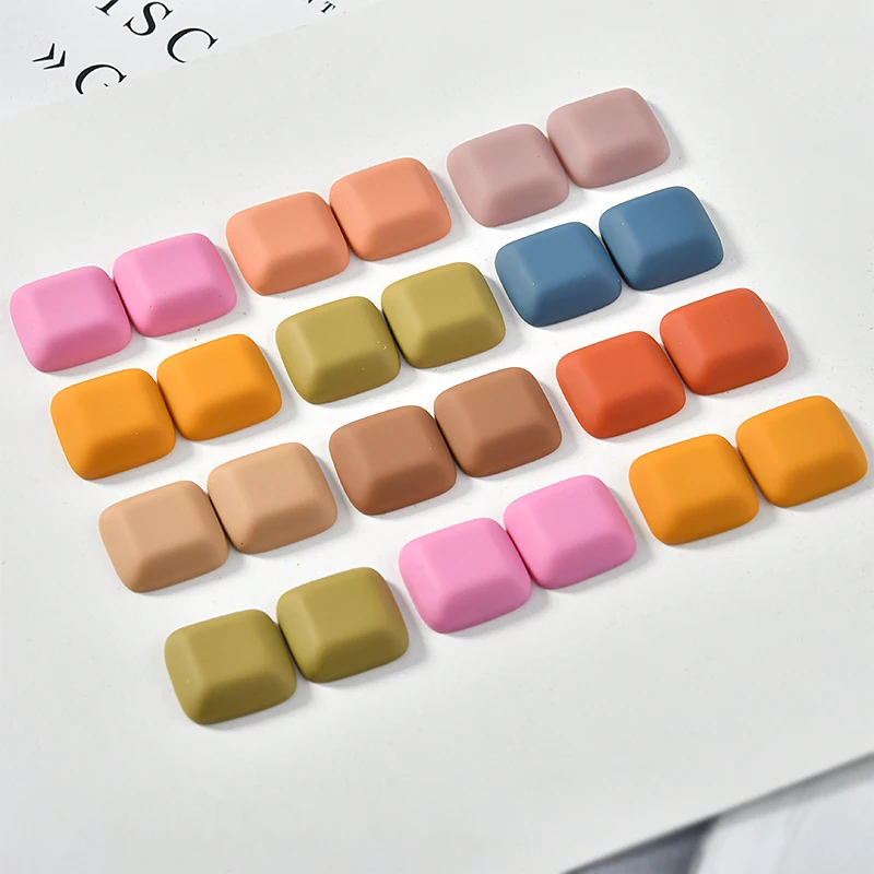 Осенне зимнее резиновое кольцо для ногтей в форме полутаблеток квадратное