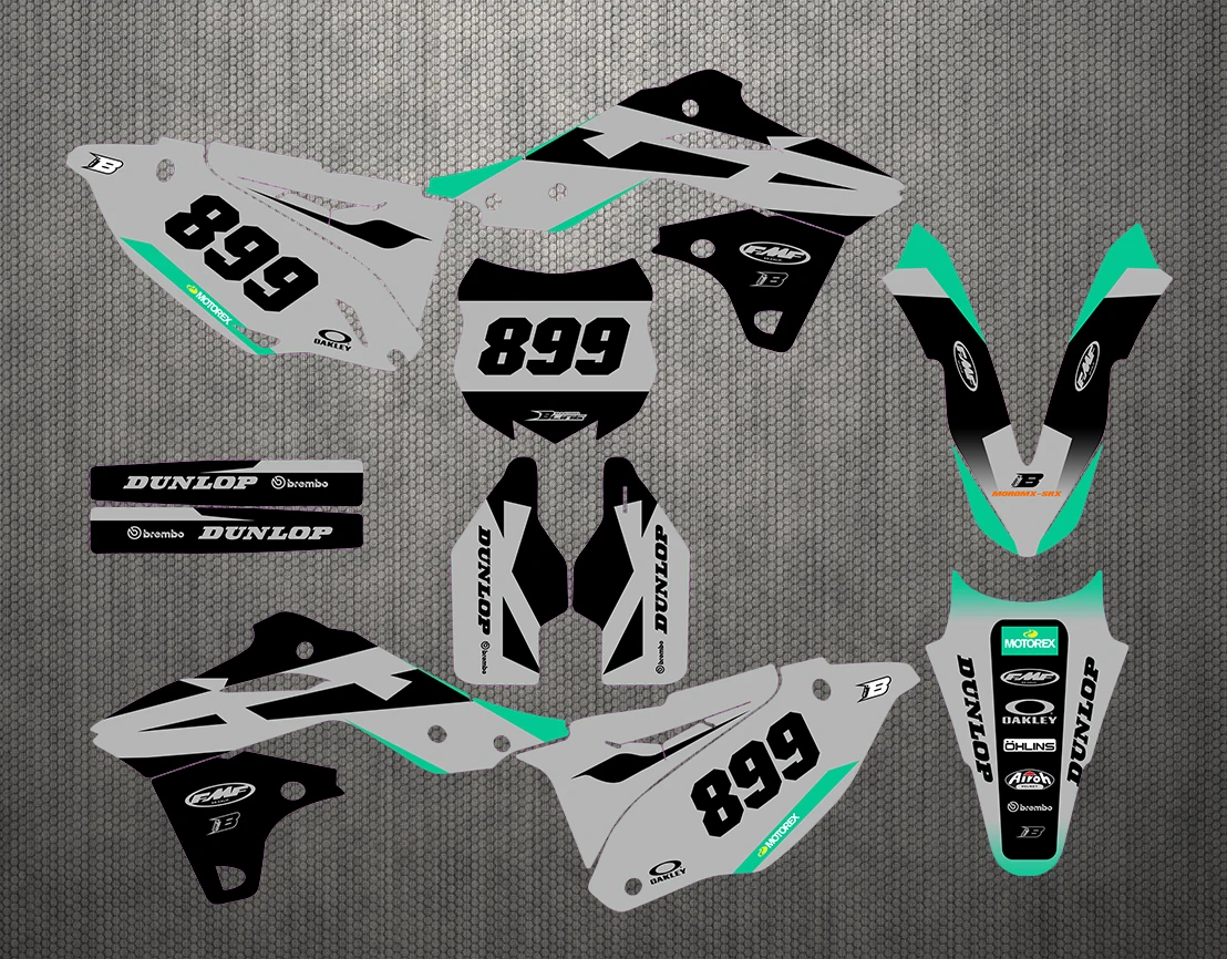 Мотоциклетные наклейки 3 м фоны графические наборы для Kawasaki KXF250 KX250F 2013 2014 2015 2016 KXF