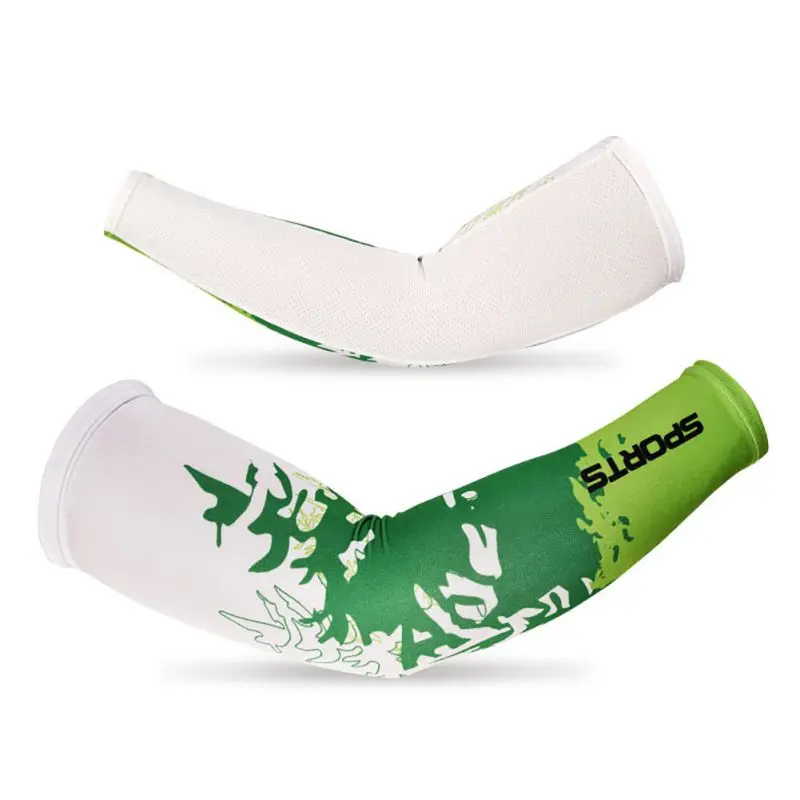 

1 Pair Of Arm Sleeves Long Breathable Sunshade Non-Slip Ice Silk Elbow Protector