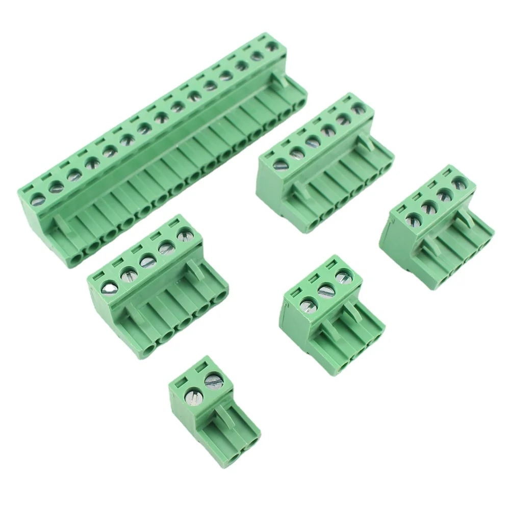5pcs 5.08mm Pitch PCB Screw Terminal Block Connector Right Angle PlUG-IN Plug Socket 2P 3P 4P 5P 6P 7P 8P 9P 10P 11P 12P 15P |