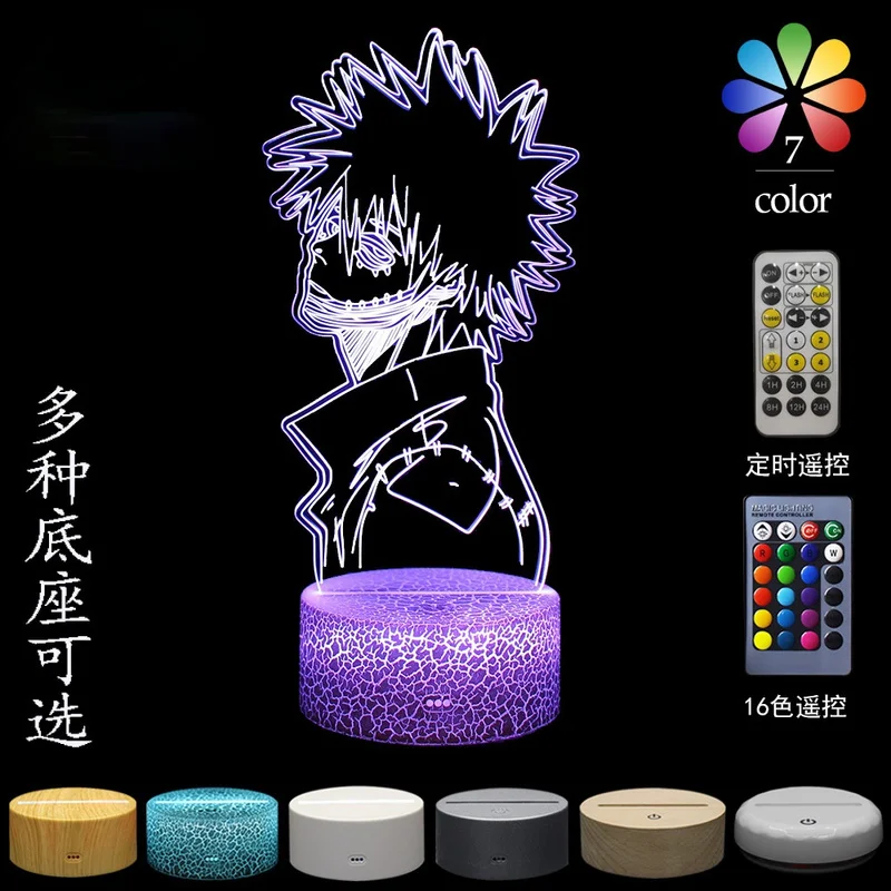 

My Hero Academy Midoriya Izuku 3D table lamp creative gift visual stereo LED colorful night light atmosphere light birthday gift