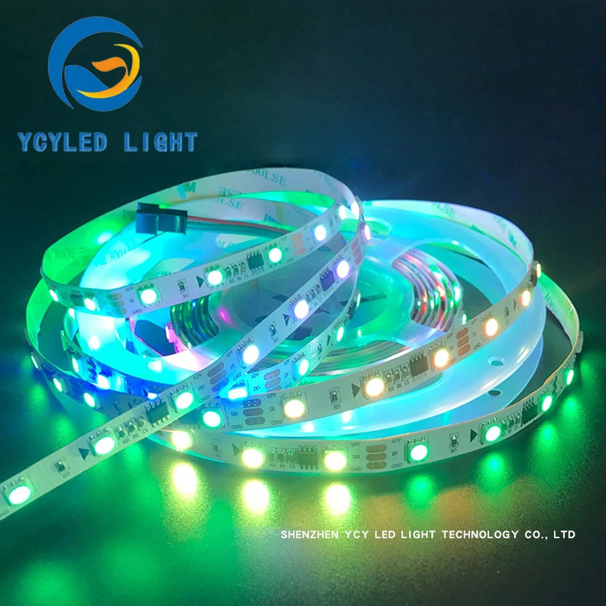 5 10 20 метров 5050 sm16703 ws2811 адресная rgb-светодиод полосы 30/48/60 гибкая светоидиодная