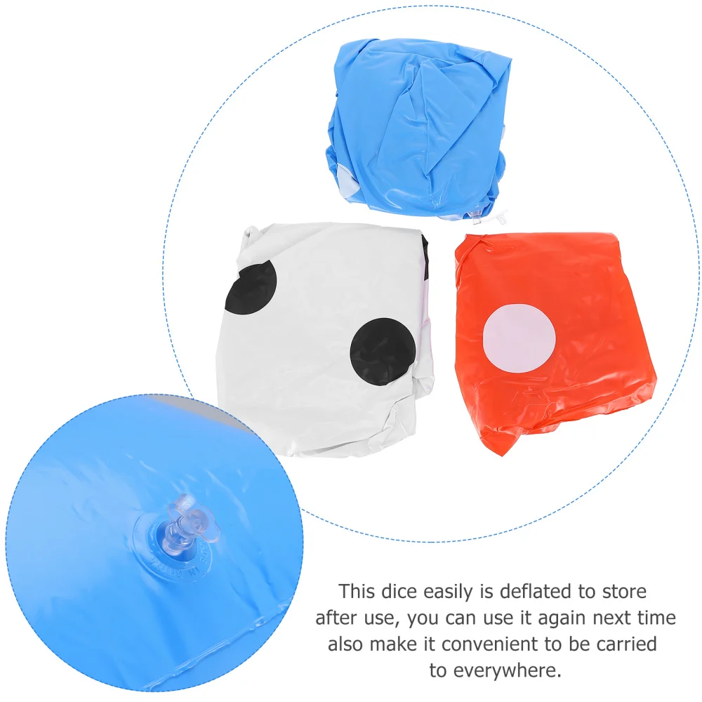

3pcs Big Inflatable Dice Toys Outdoor Toys for Party Games Pool Party Favors