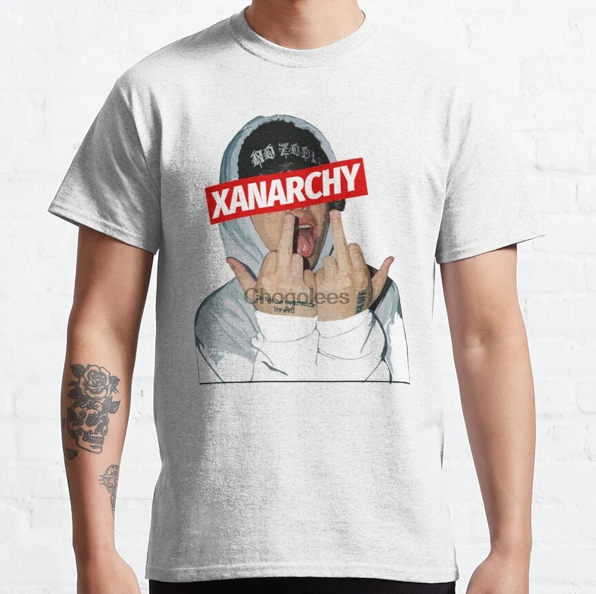 Футболка Lil Xan xанархий грустный рэп летняя забавная Мужская футболка с принтом