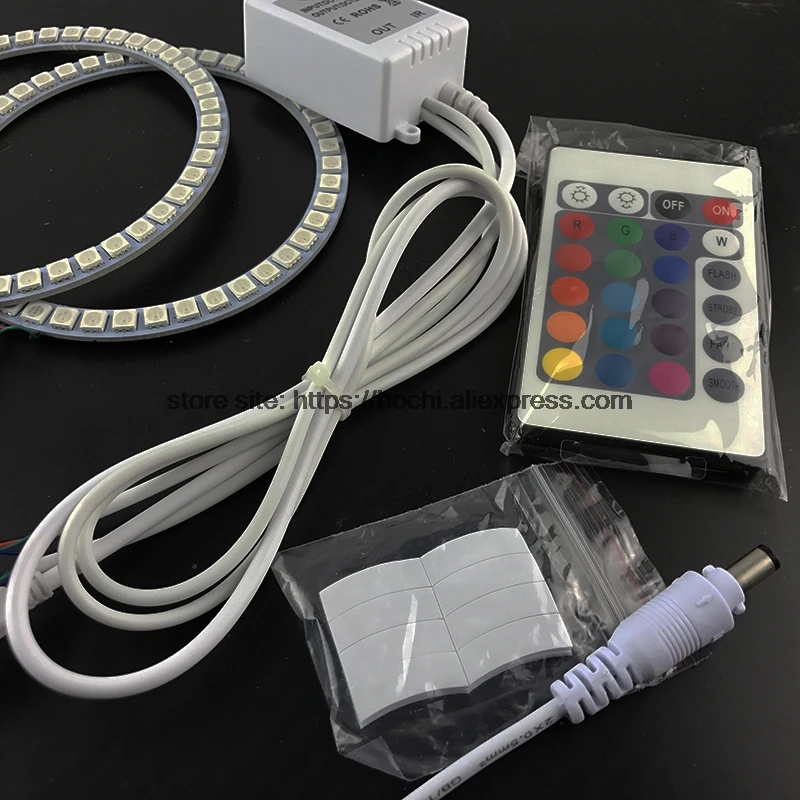 HochiTech RGB Multi-Color LED Angel Eyes Halo Rings kit super brightness car styling for Infiniti G35 2006 2007 2008 | Автомобили и